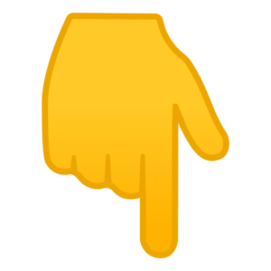 finger pointing down emoji by google