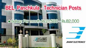 Panchkula BEL India Vacancy 2024